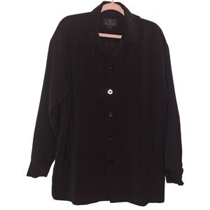 Bazzi Black Button Up Shacket Jacket Layer LagenLook XL Goth Whimsygoth Witchy